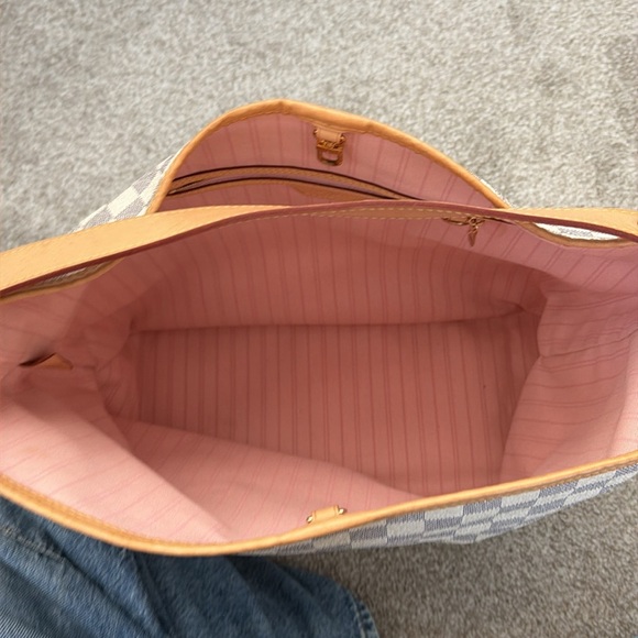 AUTHENTIC LOUIS VUITTON Damier Azur Delightful MM Rose Ballerine - Picture 11 of 16